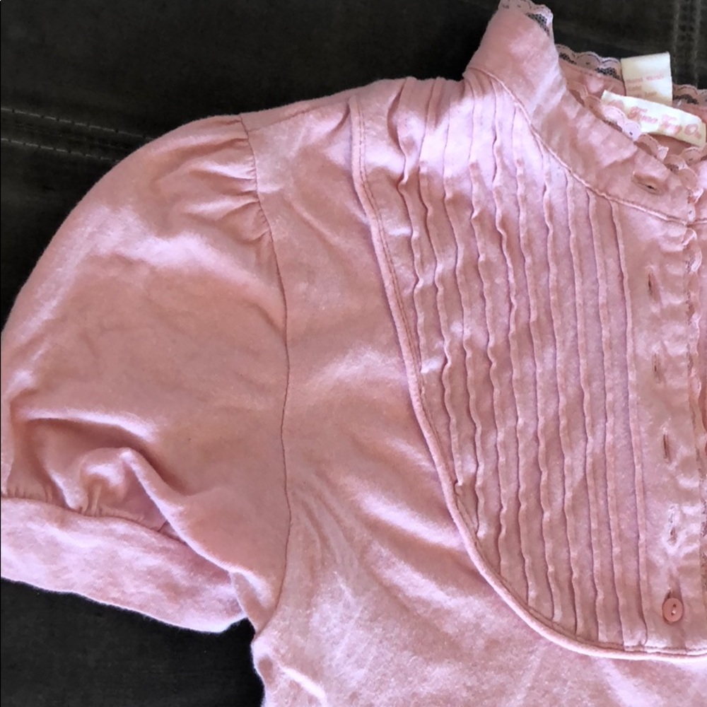 Vintage Cotton Lace Button Neck